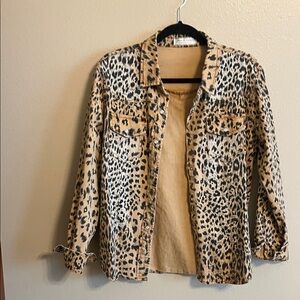 Leopard Print Button-Up Shirt